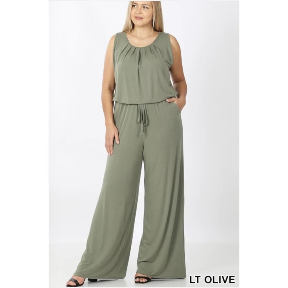 Zenana Outfitters Pleated Wide Leg Jumpsuit - Picture 8 of 9